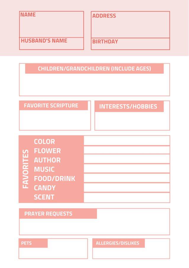Secret Sister Questionnaire