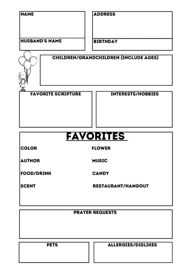 Secret Sister Questionnaire