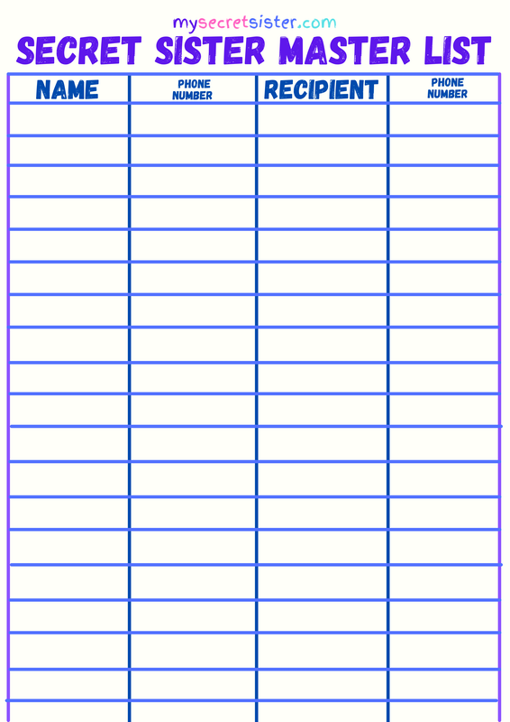 Secret Sister Group Leader Master List