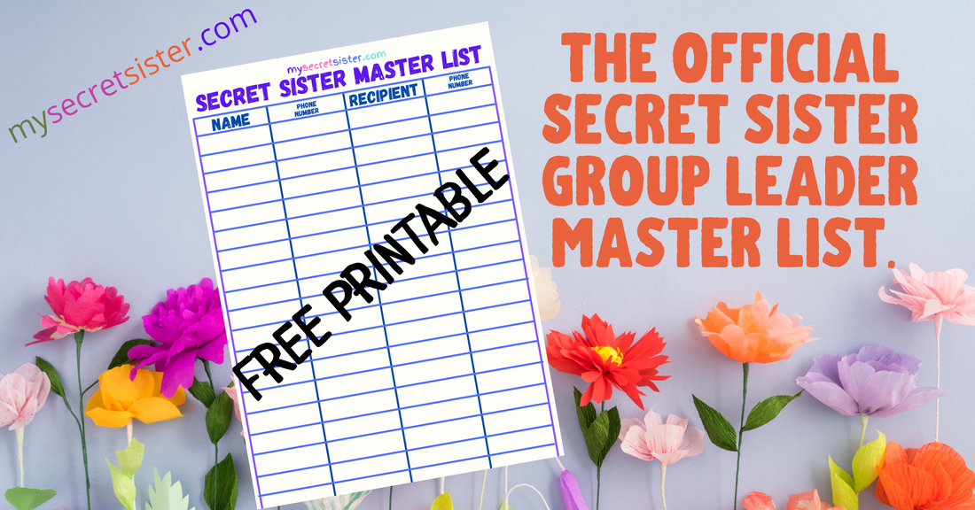 Secret Sister Group Leader Master List